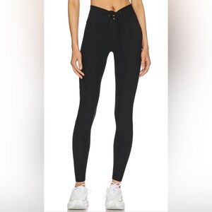 NEW Year Of Ours Stretch Ribbed Football Leggings Style TN2227-BK black size S